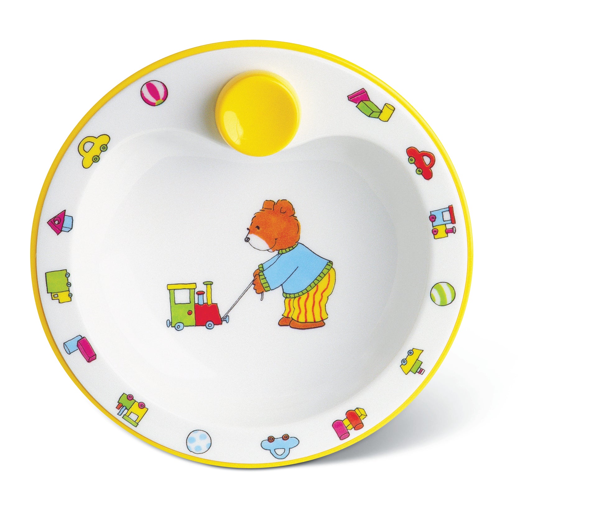TEDDY HEART Warming plate, white 21 cm 8.3" Ø