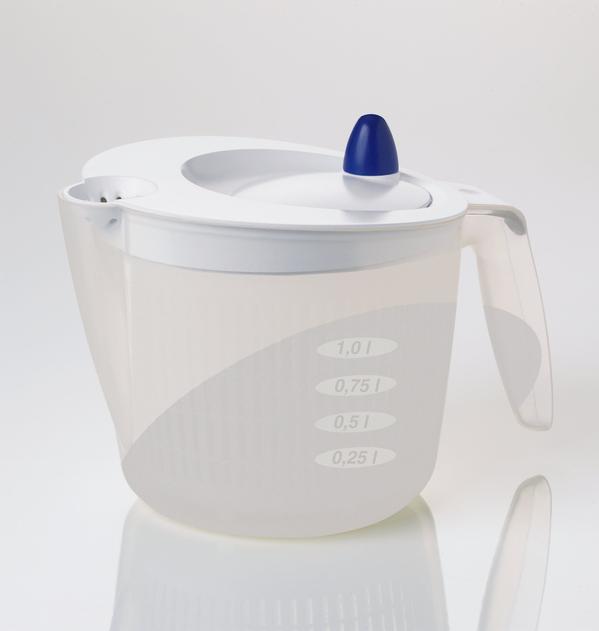 FIT & FRESH Salad spinner with scaling, transparent/white, 2.0 L 68 fl.oz.