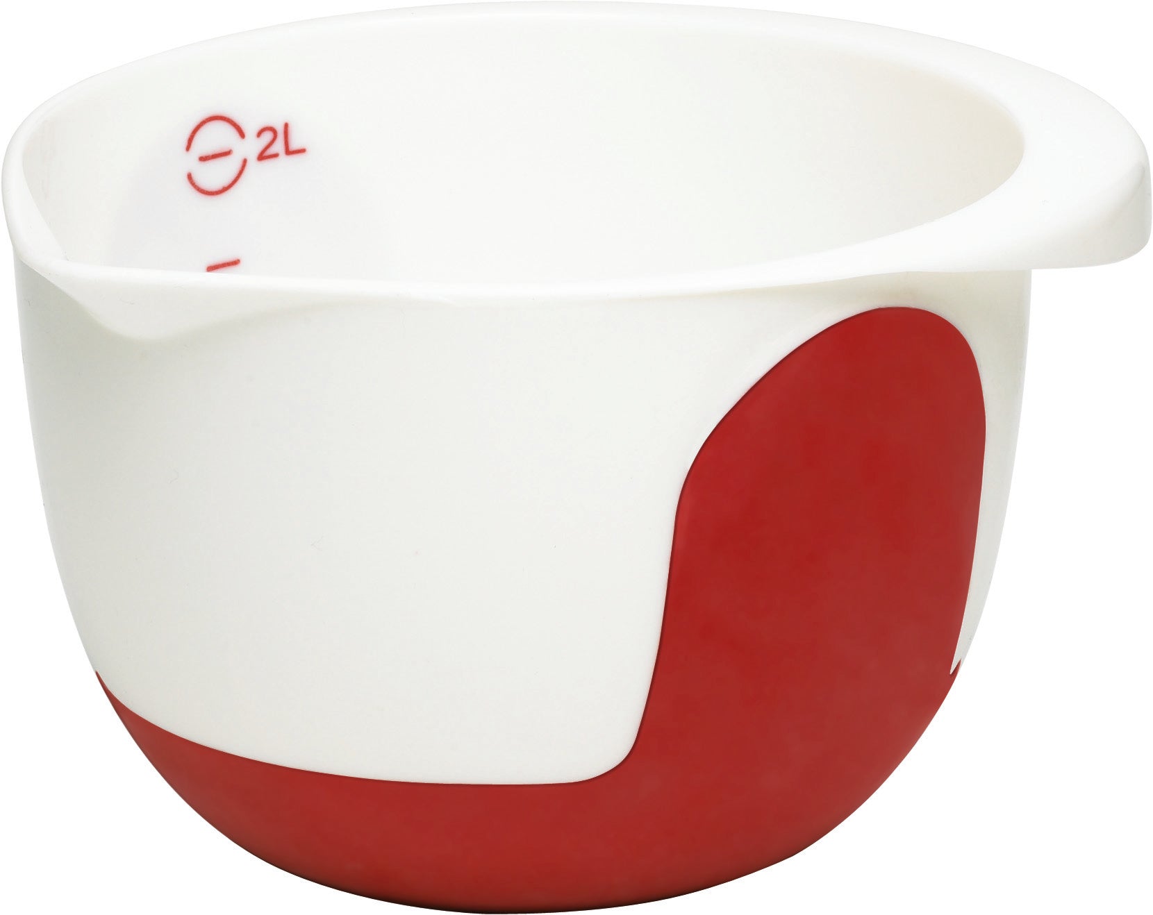 MIX & BAKE Mixing bowl 2.0 L white/red +lid