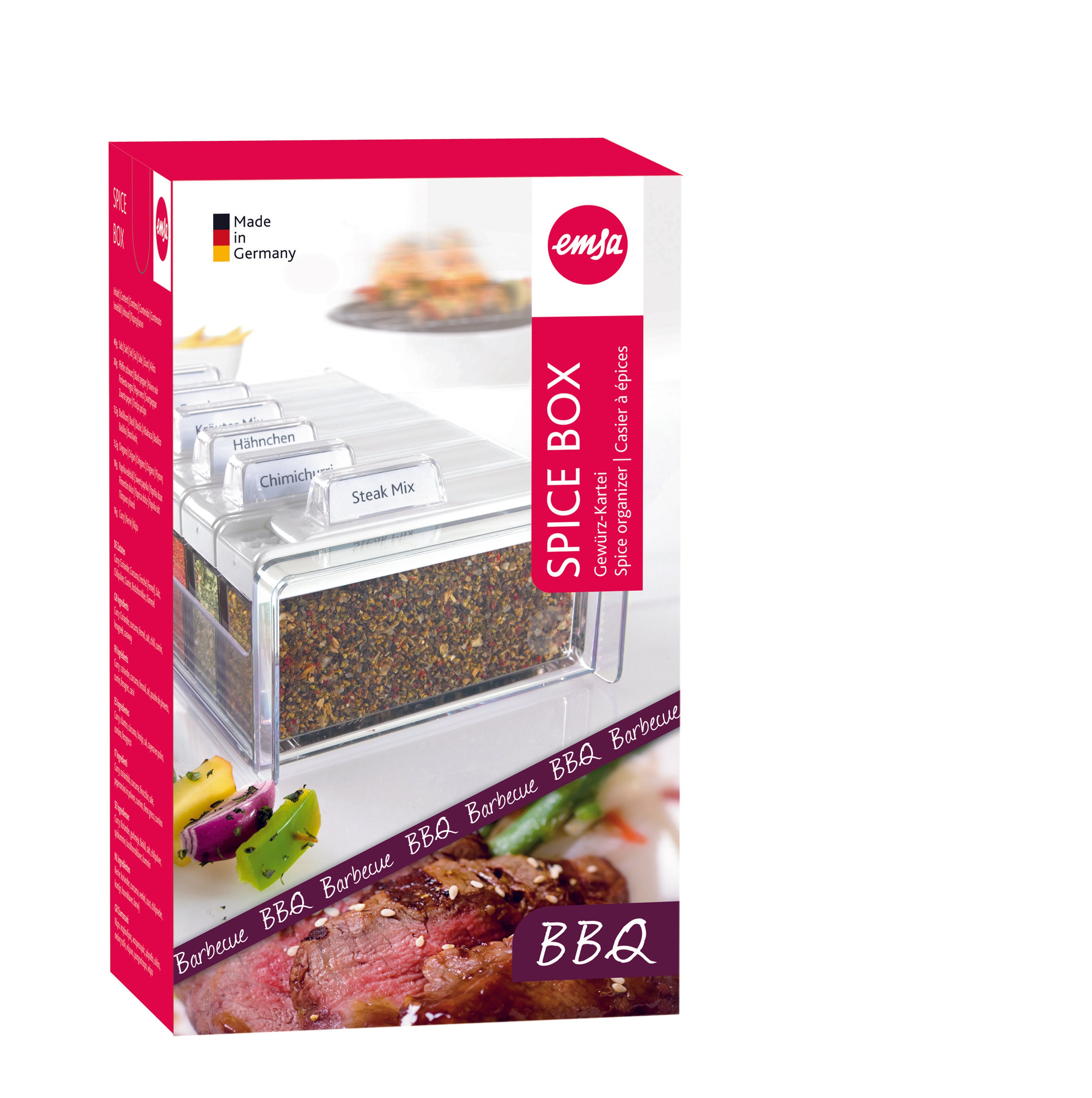 SPICE BOX Spice organizer with 6 spices