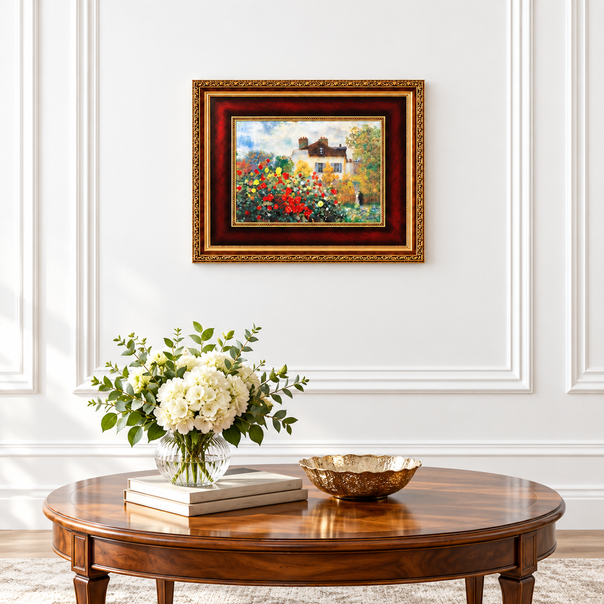The Artists House by Claude Monet Porcelain painting