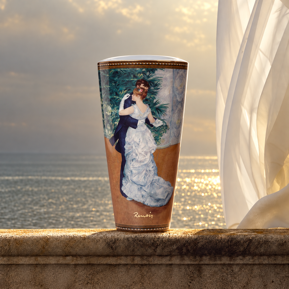 Porcelain Auguste Renoir  Dance in the City Vase 50 cm