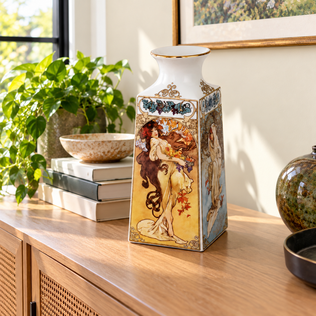 Vase Porcelain Alphonso Muncha
