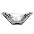 Hand cut Crystal Bowl Poppy/clear