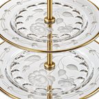 Crystal Gold Etagere-2-part Monrose-Gold/clear