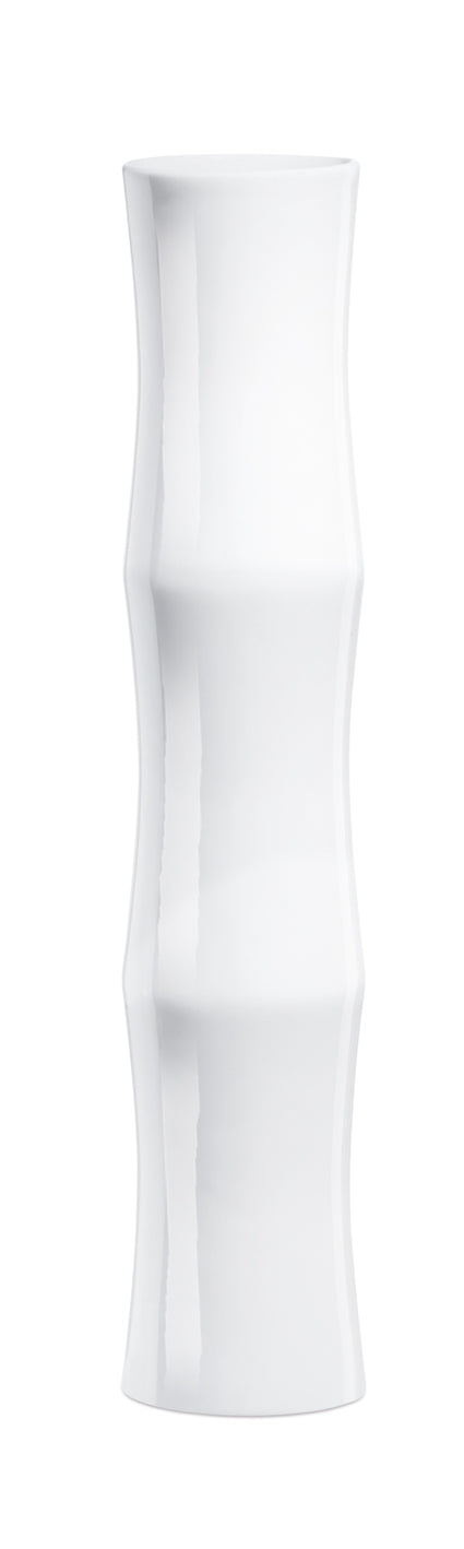 Bamboo vase 36cm , 21cm white