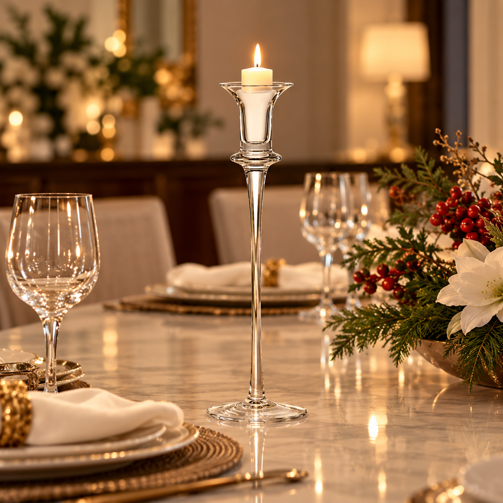 Leonardo Candlestick 30 cm clear highlight