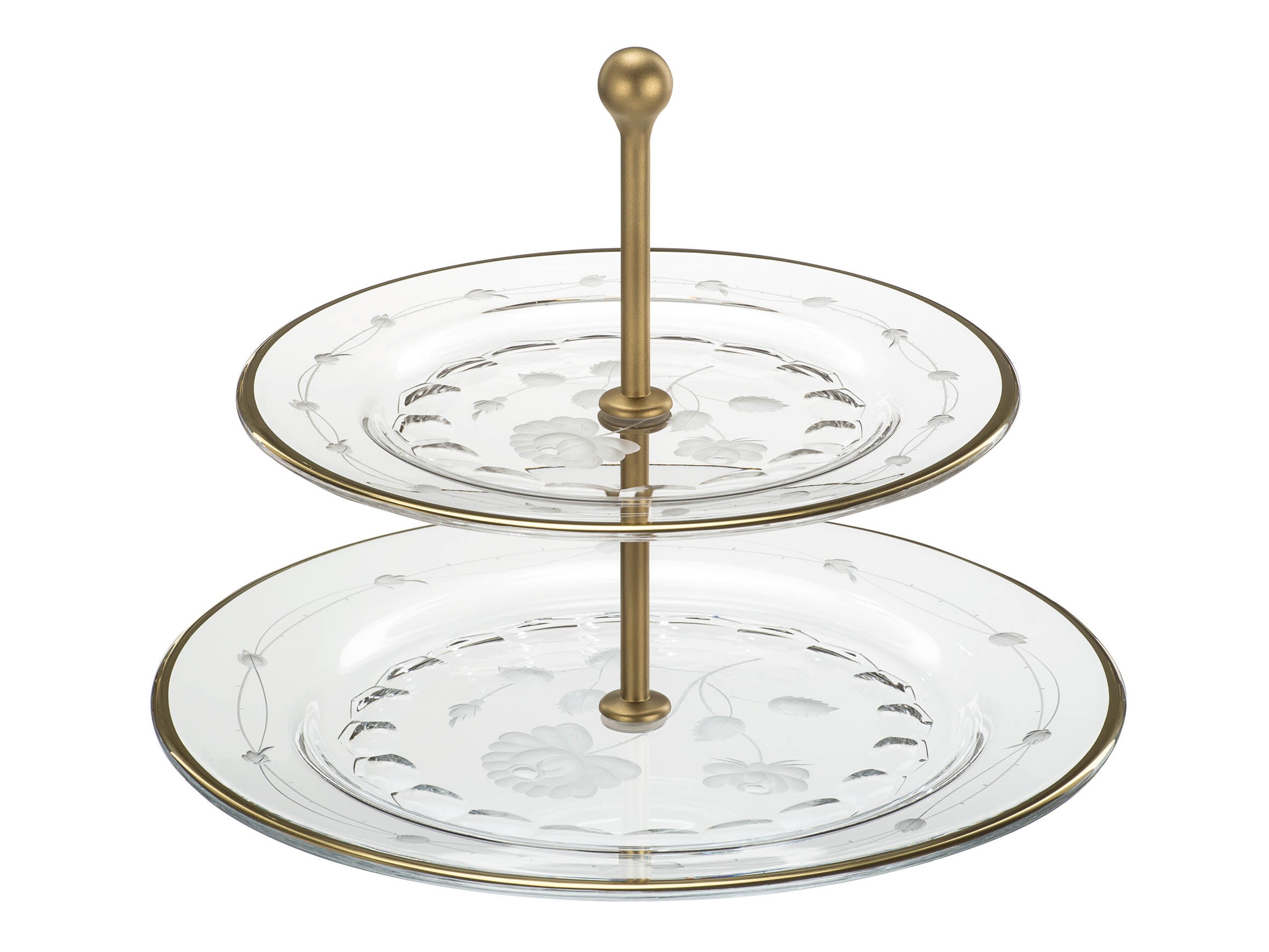 Crystal Gold Etagere-2-part/4750/32/Monrose-Gold/clear