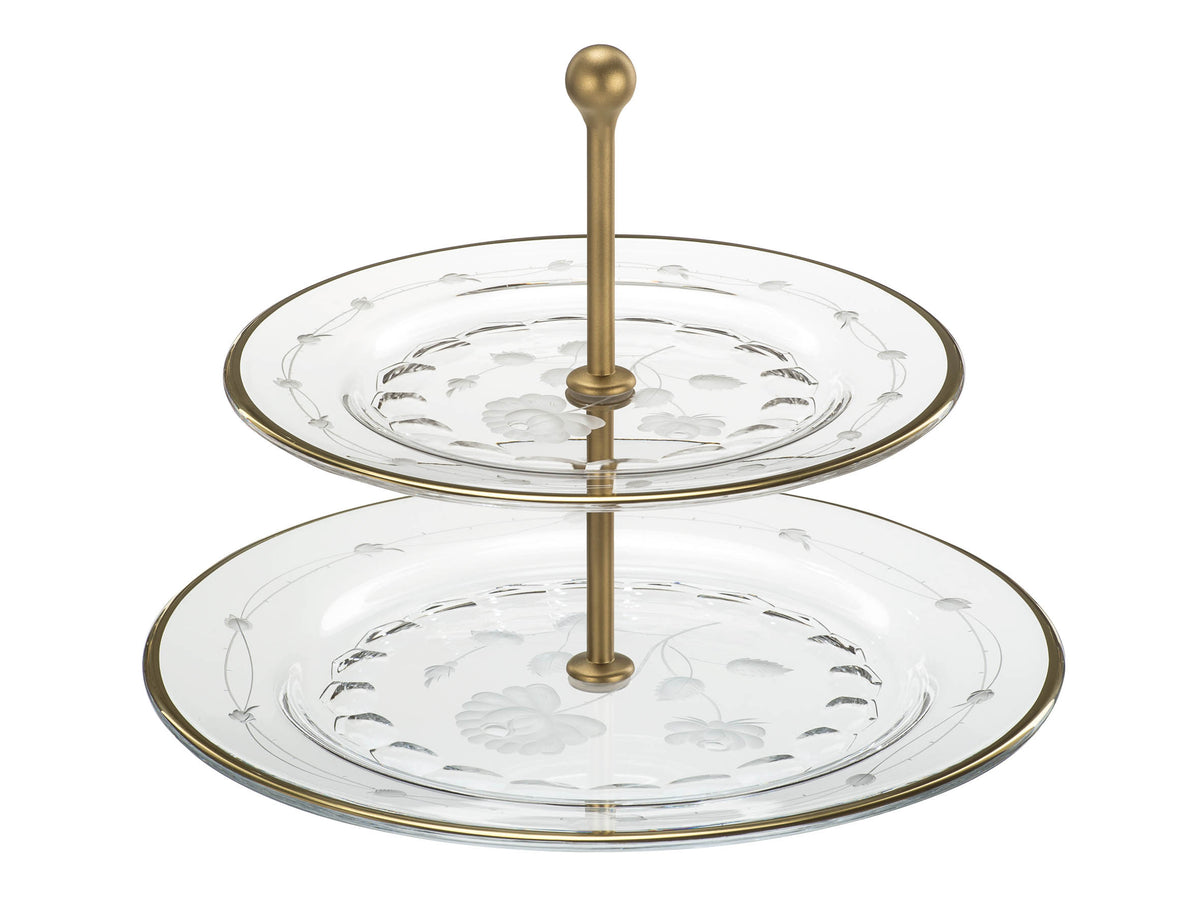 Crystal Gold Etagere-2-part/4750/32/Monrose-Gold/clear