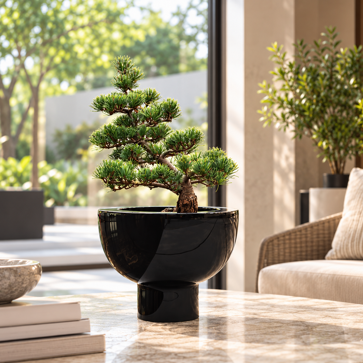 MIDORO Porcelain vase on foot 24cm, 31cm