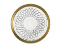 Crystal Platter Gold round/4530/33/Rococo/clear
