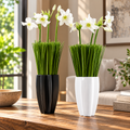 vase 35cm black/white carambola