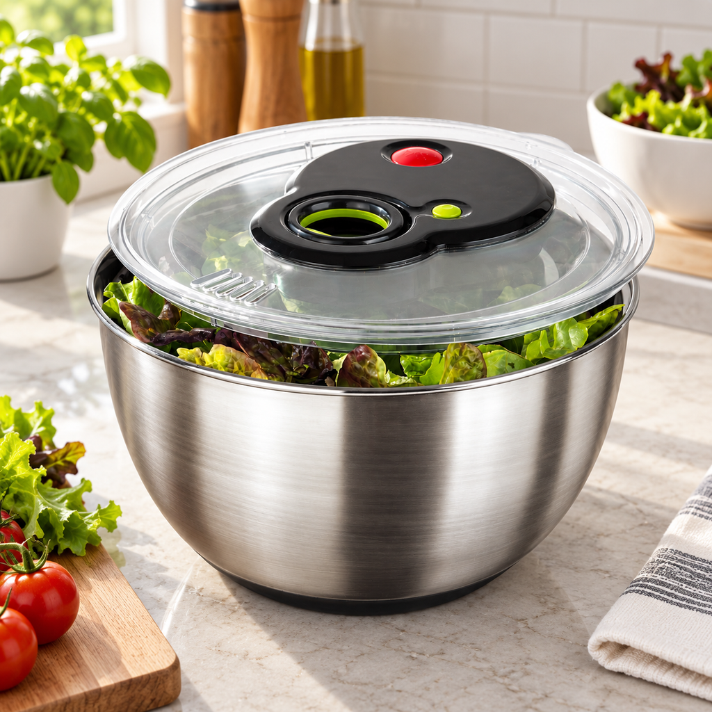 TURBOLINE salad spinner 4.5l stainless steel