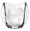 Handcut Crystal Vase Poppy/clear