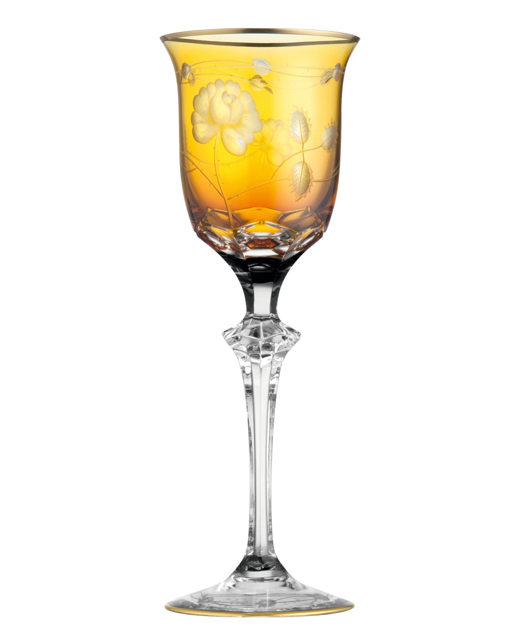 Crystal Wine glass/9502/2/Monrose-Gold/amber