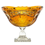 Handcut Crystal Bowl Luxury/amber