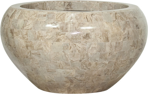 Geo  Ø 35X H 120 cm Cappuchino marble