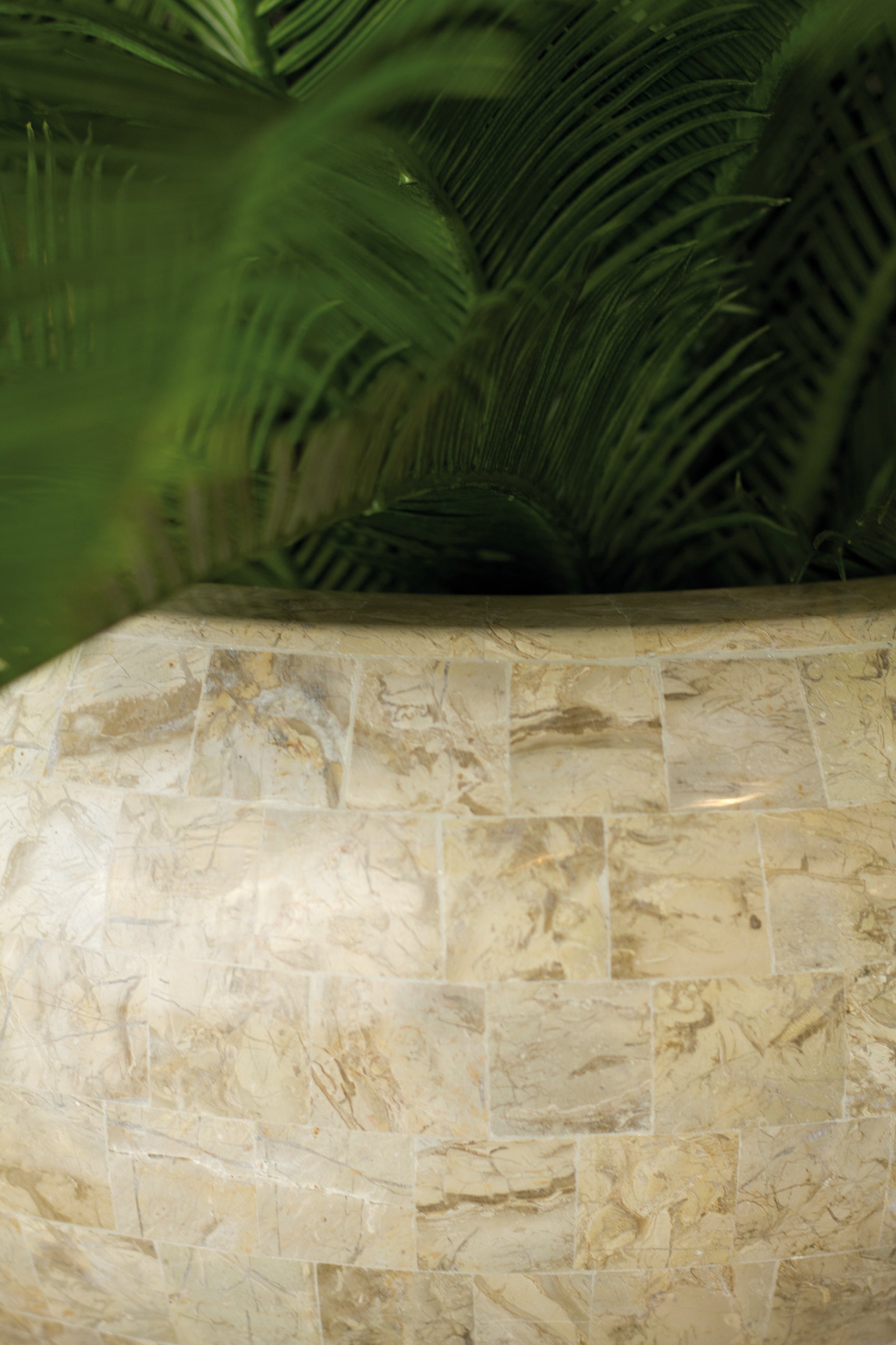 Geo  Ø 35X H 120 cm Cappuchino marble