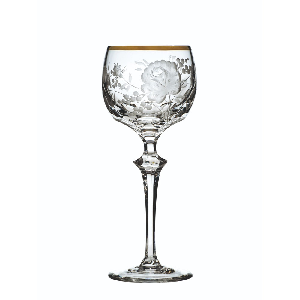 Crystal Wine glass Primerose-Gold/clear